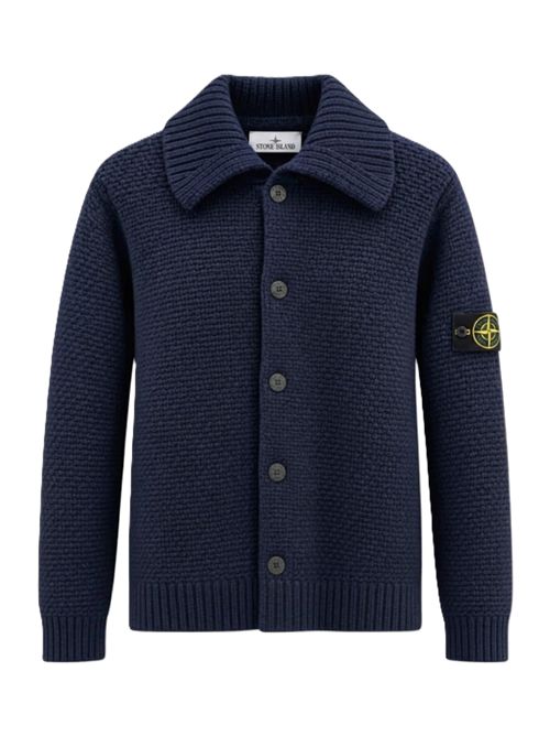 Cardigan over navy blue Stone Island | L2S15 5100056 S02A3V0020 NAVY BLUE